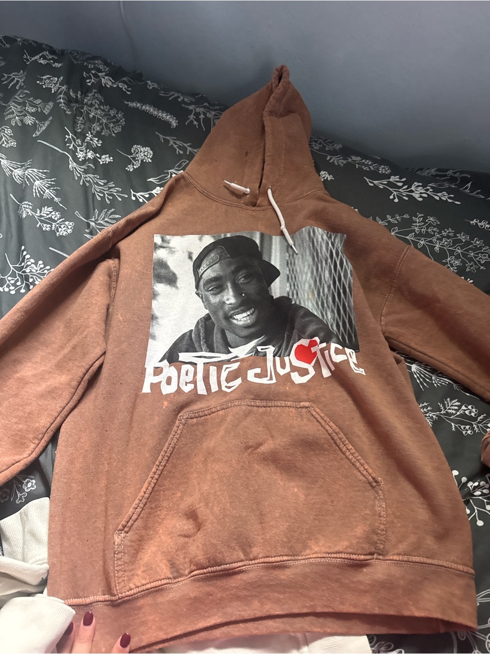 Poetic Justice Brown Graphic Hoodie - Men